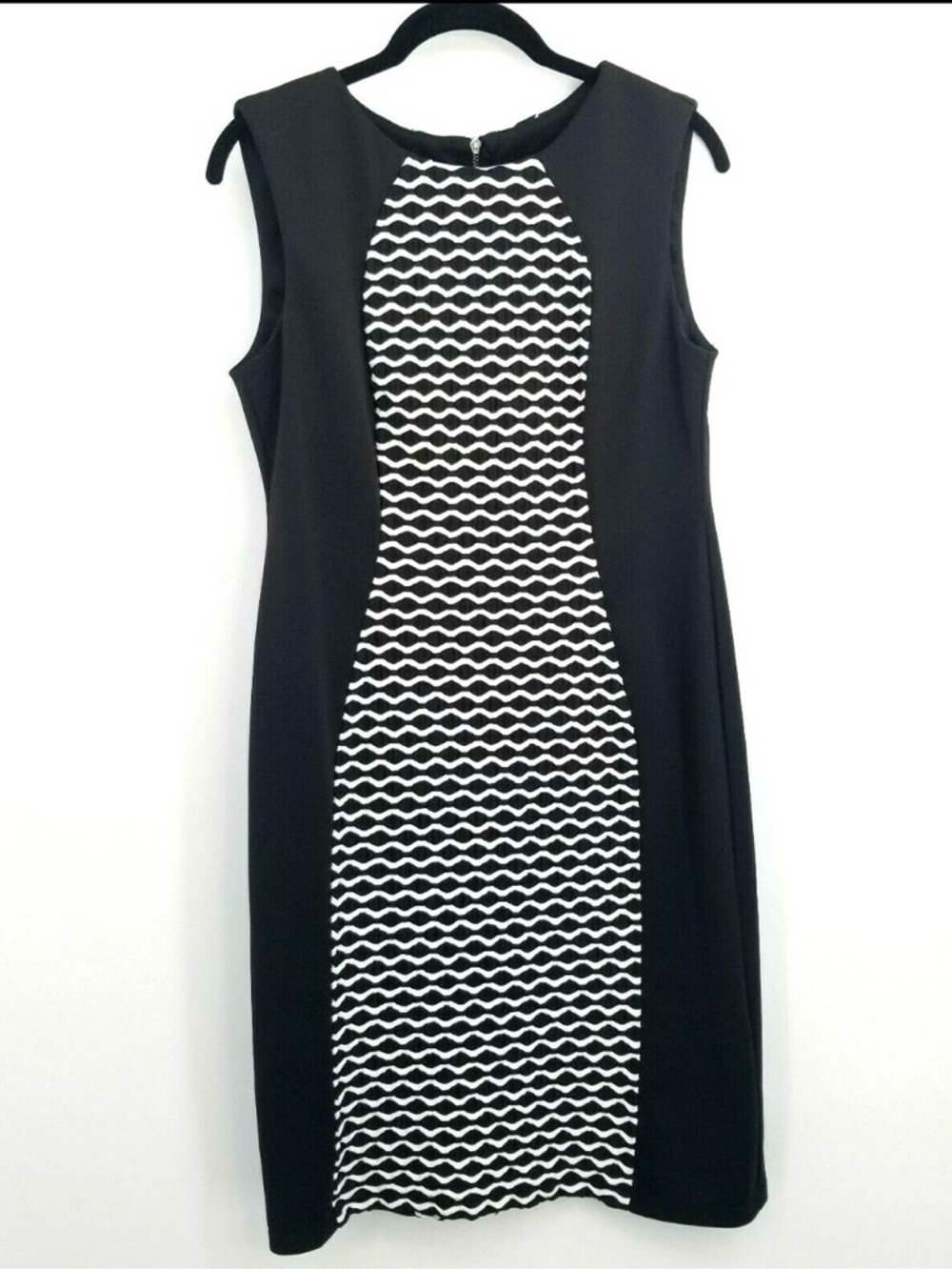 R&M Richards Women's Sleeveless Dress Black/white, Size 10 - Picture 1 of 4